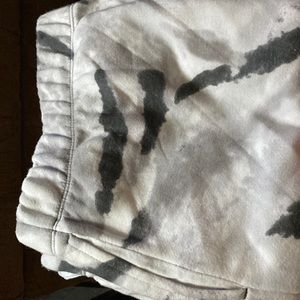 Black white and grey marbled joggers